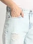 Light Blue Dark Blue Grey Solid Loose Denim Jeans for Men Summer Wide Leg Casual Eco-Friendly Office Wear - Product Image 4