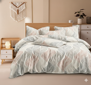 Juego de Ropa de Cama de Lujo de 4 Piezas, 400 Hilos, Tamaño King, Suave, Ajustable, con Estampado de Rayas, Elástico y Refrescante, para Uso Hospitalario y Hotelero - Product Image 3