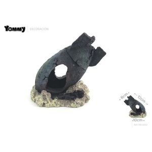 Decoración para acuario Yommy, misil decorativo de 12 cm, estilo submarino, escondite para pecera - Product Image 1