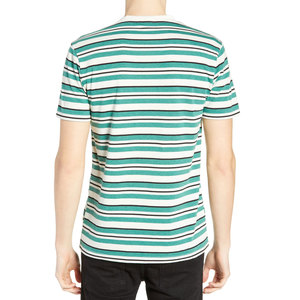 T-shirt pour homme All Over Lines, 100% polyester, personnalisable, faible MOQ, nouveau design, respirant, séchage rapide, t-shirts d'été - Product Image 4