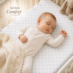 GOTS Certified Organic Cotton Crib Sheet | Custom Fitted Baby Mattress Cover Soft Breathable Nursery <b>Bedding</b> Premium Fabric Care - Product Image 2