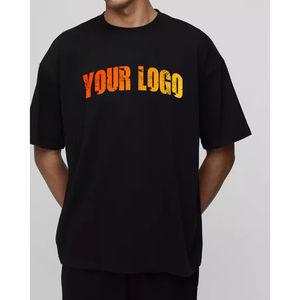 T-shirt Homme Hip-Hop Oversize en Jersey 100% Coton Imprimé Numérique Couleur Unie, Coupe Ample Anti-Plis Respirant - Product Image 4