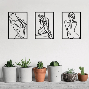 CIFbuy Modern Minimalist 3-Piece Abstract Line <b>Art</b> Wall Sculpture <b>Set</b> for Living Room Bedroom or Office Decor - Product Image 5