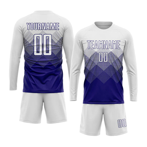 Custom White And Dark Purple Sublimation Soccer Jersey Ventilated Mesh Panel Inserts Teams Performance Style Set - Product Image 5