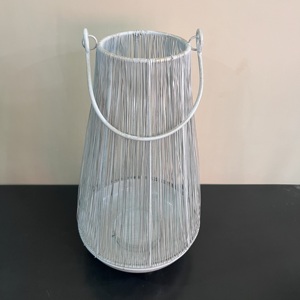 โคมไฟลวดเหล็กตกแต่งรุ่น L597 ดีไซน์งานฝีมือ พร้อมเคลือบสีขาว สำหรับตกแต่งบ้าน งานคริสต์มาส งานแต่งงาน และงานวันเกิด - Product Image 2