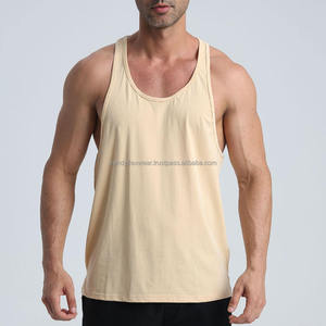 <b>Men's</b> 100% Cotton Tank Top Sleeveless Workout Vest Breathable Quick Dry O-Neck Casual Gym Running Wear - Product Image 5