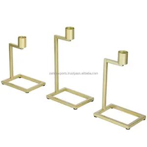 Porte-bougie en bois naturel fait main, design moderne, décoration de Noël et de mariage par Zahid Exports - Product Image 3