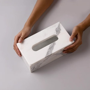 New Arrival Modern Eco-Friendly <b>Marble</b> Tissue Box Cover Luxury Rectangular Tissue Holder Home Decor - Product Image 2