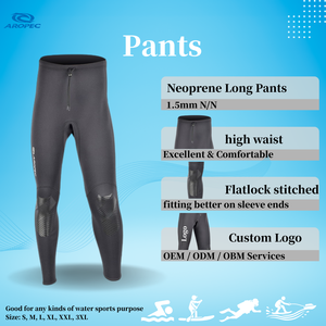 Combinaison de plongée 2 pièces pour homme en néoprène 1,5 mm, personnalisable OEM/ODM, avec veste à manches longues et pantalon à fermeture éclair frontale, protection UPF 50+ - Product Image 4