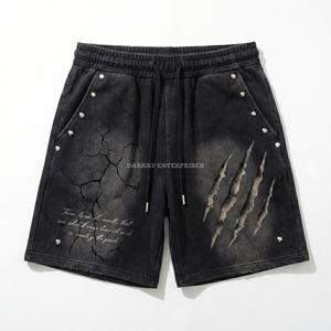 Conjunto de Camiseta y Pantalones Cortos Estilo Punk para Hombre Parkmock, Estampado Gráfico de Ojo Negro, Cuello Redondo, Ropa Urbana de Verano - Product Image 3