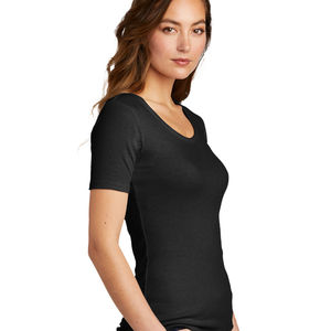 Camiseta de Cuello Redondo para Mujer, Cómoda, de Algodón, para Uso Diario en Verano - Product Image 1