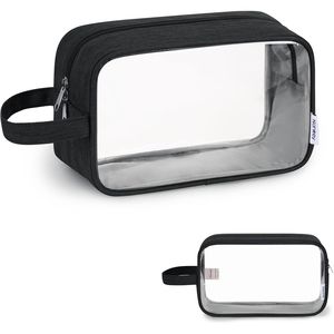 Borsa da viaggio trasparente con cerniera, organizer per cosmetici e trucchi, per uomo e donna - Product Image 1