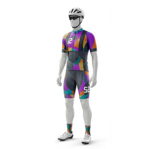 Premium Men <b>Cycling</b> Sportswear Custom Jersey and Bib Shorts Breathable <b>Cycling</b> Uniform for Road Racing and Mountain Biking - Product Image 4