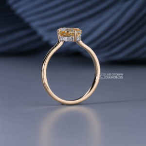 14K Yellow Gold <b>Cushion</b> and <b>Round</b> Cut Moissanite Ring for Women Luxury 2.23 Carat Total Weight 2.46 Grams Wedding Engagement - Product Image 4