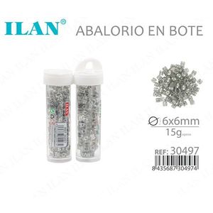 ILAN Perline in Barattolo 6x6mm 15g Lettere Metalliche per Gioielli - Product Image 3