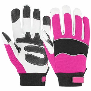 Gants de mécanicien de sécurité industrielle, antistatiques, flexibles, renforcés en cuir de chèvre, résistants à la chaleur, durables, avec poignet réglable, taille 11 - Product Image 5