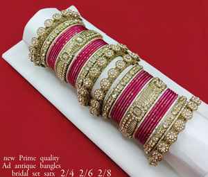 PADMAWATI BANGLES PRIVATE LIMITED Bracelets de luxe en tungstène plaqué or multicolores pour femmes, cadeau de mariage indien pour fiançailles et fêtes - Product Image 1