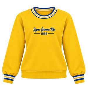 Suéter de Punto Personalizado para Mujer, Cuello Redondo, Bordado con Letras Griegas, Manga Larga, Informal, Ropa de Invierno para la Universidad - Product Image 1