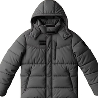 Manteau d'hiver pour homme, veste matelassée chaude, col montant, fermeture éclair, capuche, imperméable, épaisse, isolée, coupe-vent, pour les températures extrêmes