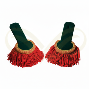 Hombreras de Teatro Metálicas Hechas a Mano con Flecos y Bordados, Ajustables para Disfraces - Product Image 1