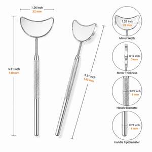 Stainless Steel Wall Mounted Facial Mirror with <b>Textured</b> Handle Magnifying Feature <b>Powder</b> Application for Precise Makeup - Product Image 4