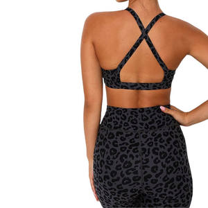 Conjunto Deportivo de Yoga de Alta Calidad para Mujer, 2 Piezas, Top Corto y Sujetador Deportivo, Transpirable, Ecológico, Tela de Spandex/Nylon para Gimnasio y Fitness - Product Image 3