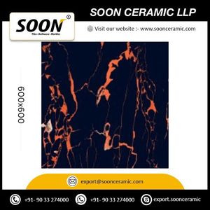 Carreaux muraux en porcelaine Soon Labyrinth Copper 600x600mm, imitation pierre, texture brillante, antibactériens, résistants aux acides - Product Image 3