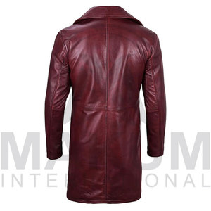High Quality Genuine <b>Leather</b> Women's <b>Long</b> <b>Coat</b> Classic Black Winter Outerwear Eco-Friendly Breathable Lining Embroidery - Product Image 3