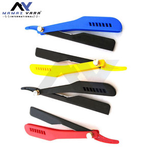 Navaja de afeitar recta para barbería, plegable, con logotipo personalizado, para peluquería, con deslizador - Product Image 2