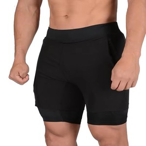 Shorts Deportivos Casuales para Hombre, Cintura Alta, Color Sólido, Secado Rápido, Spandex y Poliéster, con Bolsillos, Fabricante OEM, Venta al Por Mayor - Product Image 3