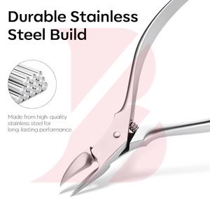 Nouvel outil de beauté professionnel : Pince à cuticules ergonomique en acier inoxydable de haute précision pour éliminer les peaux mortes - Product Image 4