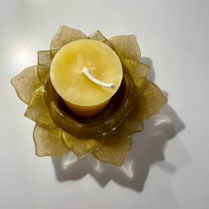 Porte-bougie à la bougie chauffe-plat en résine écologique fait main de luxe d'Inde, décoration festive de Noël pour la maison et le jardin, cadeau - Product Image 1