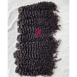 Extensiones de cabello Remy vietnamita de la mejor calidad 100%, máquina de rizos profundos, paquetes de cabello humano de trama - Product Image 1