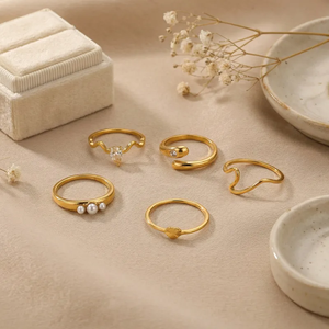 High Quality Geometric <b>Ring</b> 304 Stainless Steel with 18K Real Gold PVD Electroplated Finish Durable Fashion Jewelry Women <b>Rings</b> - Product Image 3