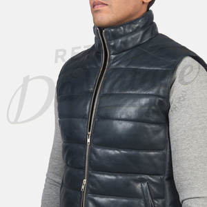 Chaleco Acolchado Negro para Hombre, Chaleco de Invierno Cálido y Acolchado, Chaqueta sin Mangas Personalizada, Chaleco de Moda para Hombre - Product Image 6