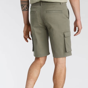 <b>Lightweight</b> Men Casual Solid Canvas <b>Cargo</b> <b>Shorts</b> 100% Cotton Quick Dry Breathable OEM Service Custom Logo - Product Image 6
