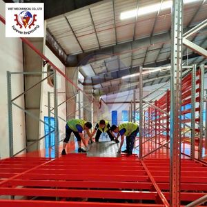 <b>Steel</b> Mezzanine Floor <b>Racking</b> with Multi-Level Storage Solution Powder Coated for Maximizing Warehouse Space Efficiency - Product Image 3