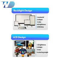 WD 4.3 pouces 480*272 Résolution MCU/SPI/RGB interface 550nits TN Glass Projector Remplacement TFT LCD Display
