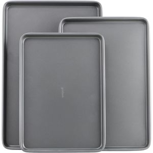 Everyday Nonstick 3-Pack Baking Sheet Set with Small Medium Large Carbon Steel Pans Cookie Sheet <b>Bakeware</b> - Product Image 1