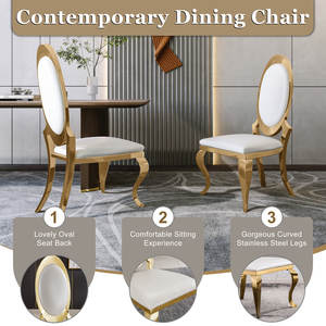 โต๊ะอาหารงานแต่งงานขายส่ง ชุดโต๊ะรับประทานอาหาร เฟอร์นิเจอร์บ้าน ท็อปหินอ่อน โครงเหล็กสแตนเลสสีทอง โต๊ะรับประทานอาหารหรูหราทันสมัย - Product Image 3