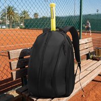 Sac à dos de sport personnalisable grande capacité avec fermeture éclair pour raquettes de tennis et de badminton, compartiment à chaussures intégré