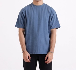 Camiseta Personalizada Extra Grande para Hombre, de Alta Calidad, Estilo Urbano, Vintage, 100% Algodón, Tejido Waffle Texturizado, Transpirable y de Secado Rápido - Product Image 3