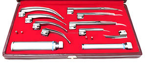 Ensemble de laryngoscopes à fibres optiques certifiés CE ISO Macintosh & Miller, 5 lames droites et 4 lames courbées, vente en gros - Product Image 5