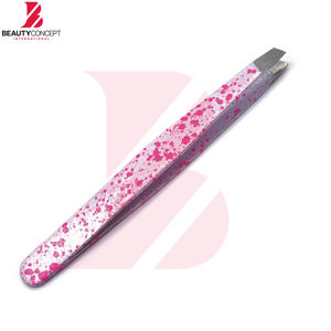 Pinzas para Cejas Reutilizables de Alta Calidad, Color Rosa, Punta Inclinada, para Depilar Cejas, Vello Facial y Nasal, Herramientas para Eliminar Vello Encarnado - Product Image 3