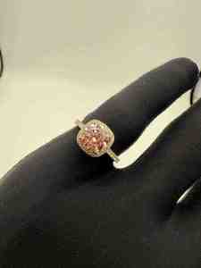 Anillo de Diamante Cultivado en Laboratorio de Primera Calidad, 3 CT, Rosa, VS1, Certificado por IGI, Oro Amarillo de 14K, Chapado en Rodio, Estilo Vintage, Elegante Anillo de Compromiso - Product Image 2