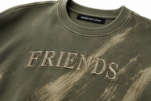 Sudadera de cuello redondo, corte regular, con estampado de letras, 100% algodón, informal, jersey de punto para otoño, sudadera con capucha para hombre - Product Image 2