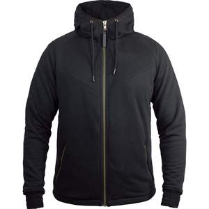 Sudadera con capucha y cremallera para hombre, estilo motociclista, forro polar, chaqueta de motociclista ligera, con armadura de seguridad, impermeable, para carreras, talla grande - Product Image 1