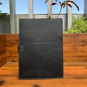 Personalized Designer Hand Tooled Portfolio File <b>Folder</b> Multi-function Business <b>A4</b> Notebook Cover Genuine Leather Snap Padfolios - Product Image 5