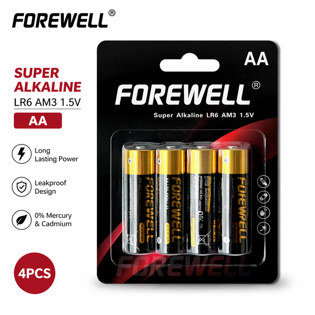 High Energy FOREWELL Alkaline Battery LR6 AA 1.5V Stable Discharge for Remote Control & Flashlight Bulk Wholesale