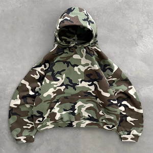 Sweat à capuche zippé épais camouflage de chasse, streetwear personnalisé, imprimé numérique intégral motif Real Tree, haute qualité - Product Image 4
